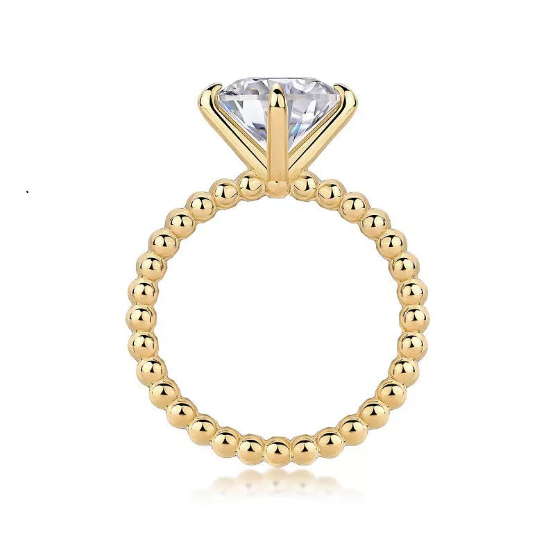 Minimalist Moissanite Ring, Thin Band HR055