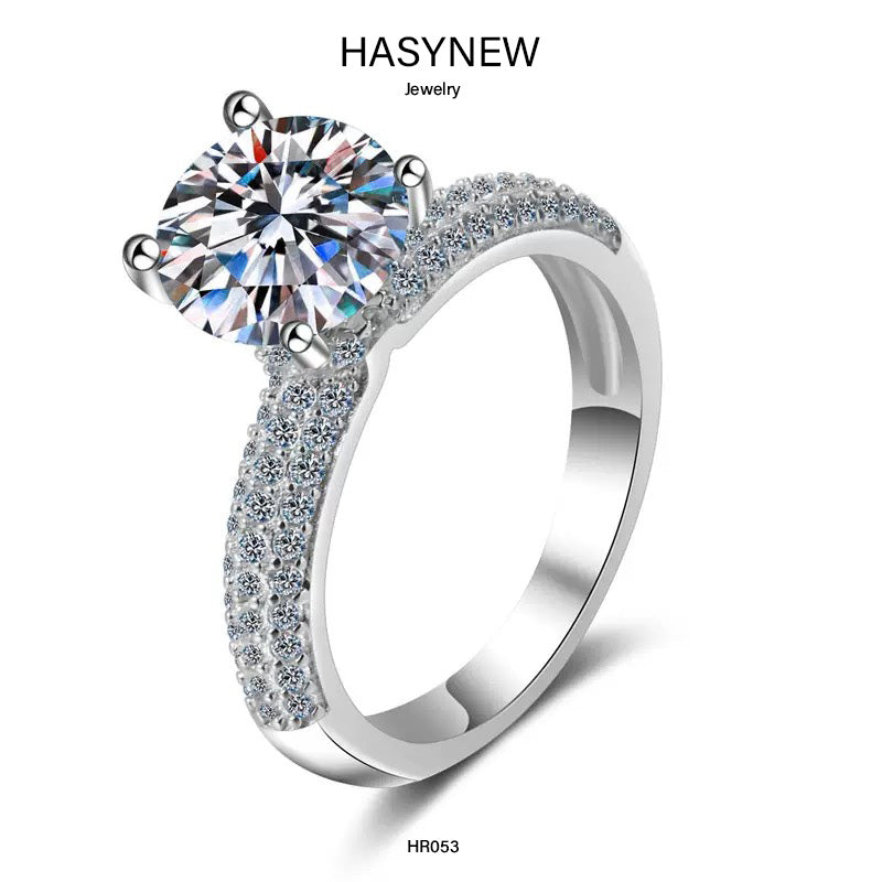Luxury Moissanite Ring 2CT Round Cut