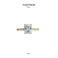 Luxury & Unique Moissanite Ring, 5ct Radiant Cut. HR051