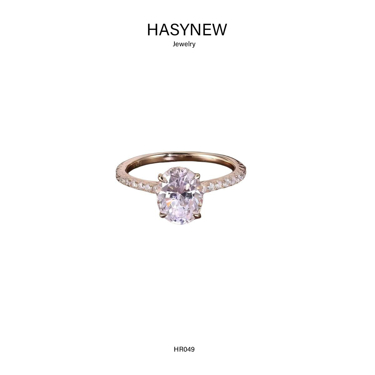 Luxury & Unique Moissanite Ring, 5ct Oval Cut. HR049